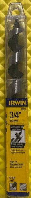 IRWIN 49912 3/4" x 7-3/8" Auger Drill Bit Solid Center