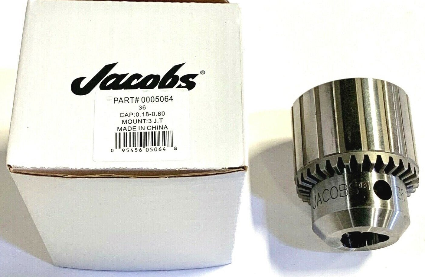 JACOBS 5064 Drill Chuck 36 3JT Taper Mount 0.18 - 0.80