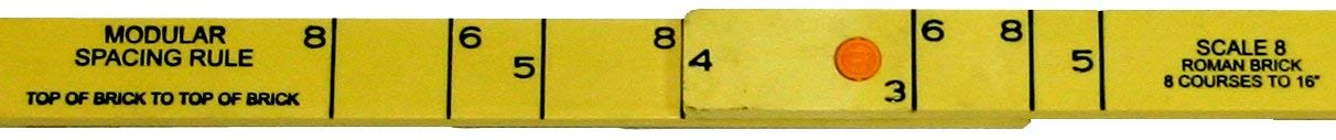 Rhino Rulers 55120 Folding Modular Brick Spacing Ruler Swiss