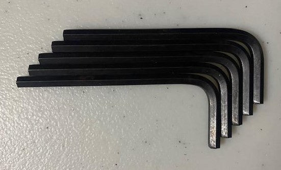 Allen 57124 4MM Short Arm L Hex Key Allen Wrench Made In the U.S.A 5pcs.