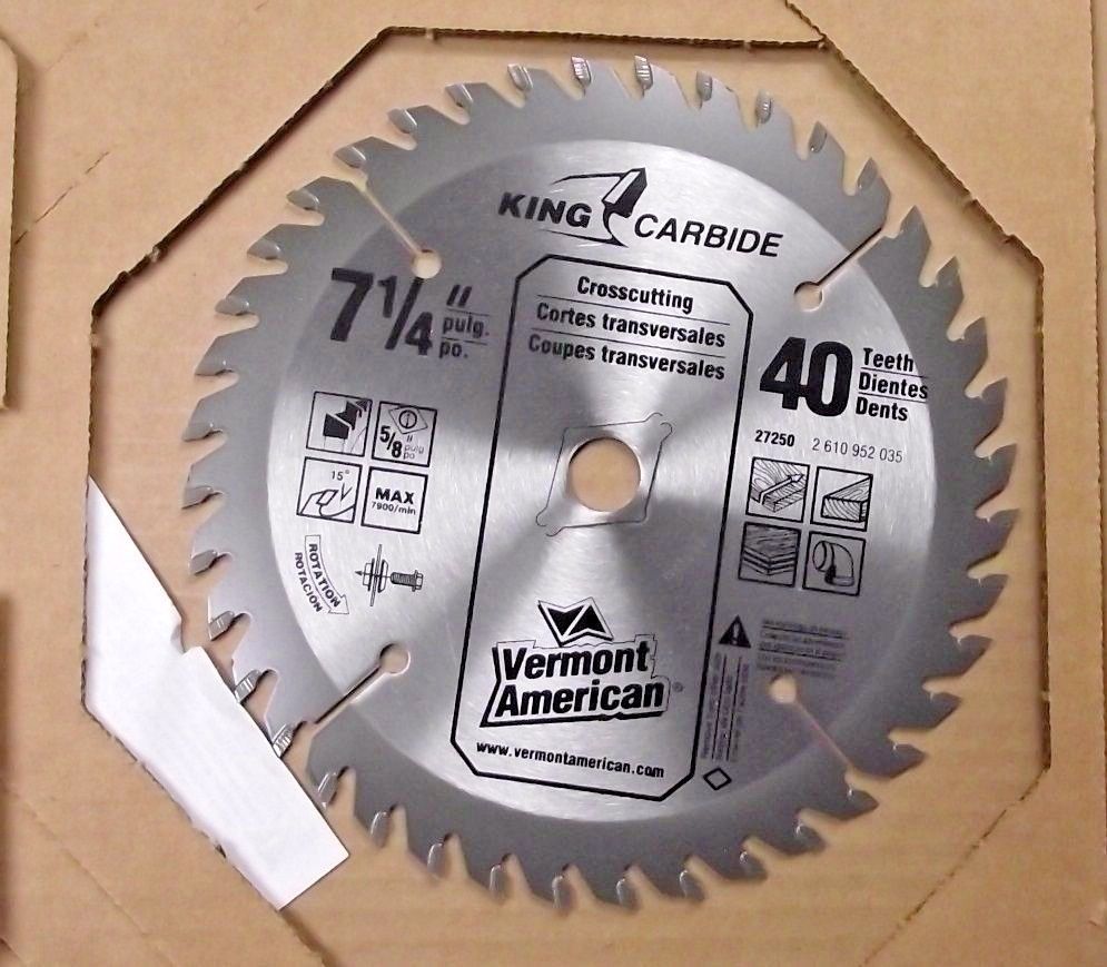 Vermont American  27250 7-1/4" 40T King Carbide Saw Blade