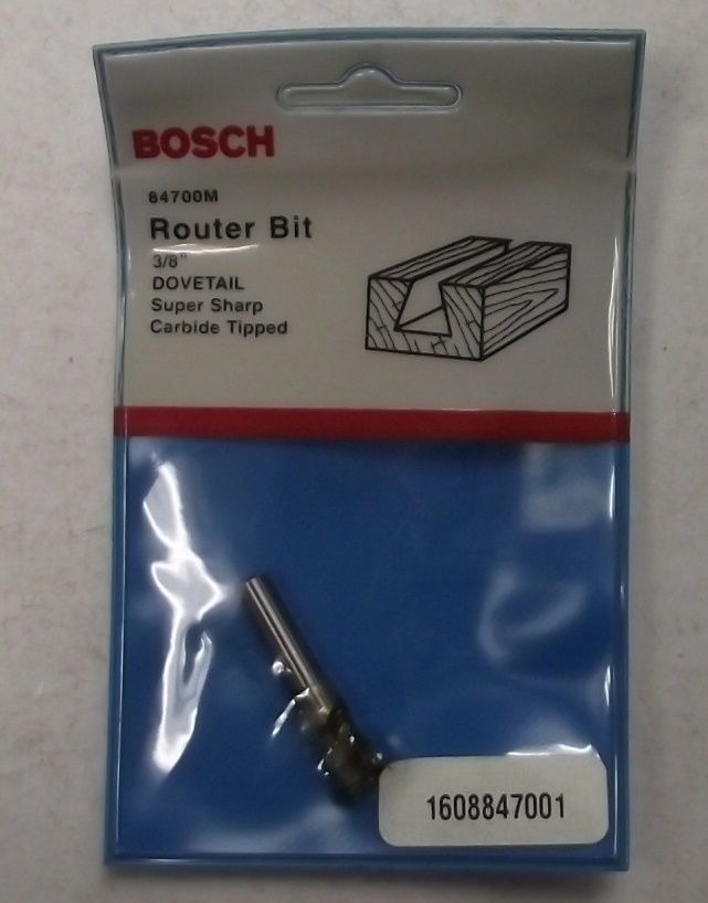 Bosch 84700M Dovetail Router Bit 1/4" Shank 3/8" Cut 3/8" Diameter USA