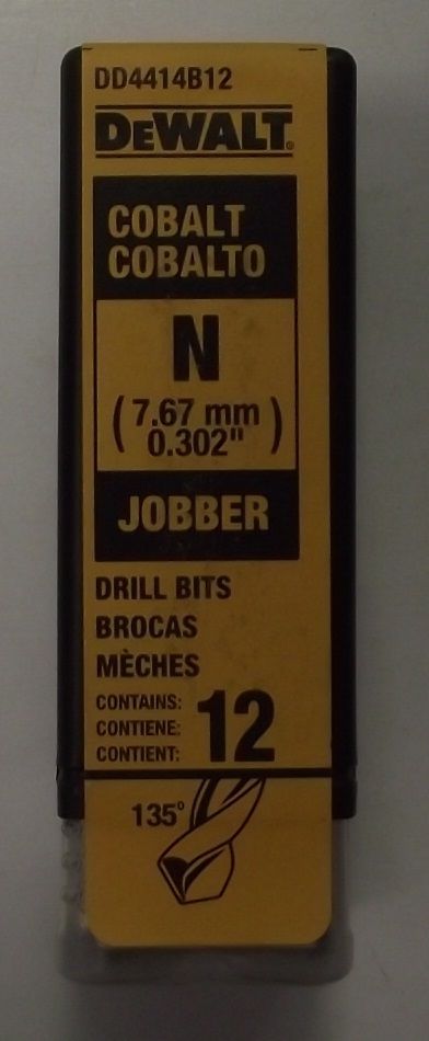 DeWalt DD4414B12 Letter N  Wire Cobalt Jobber Drill Bits Germany 12 Pack