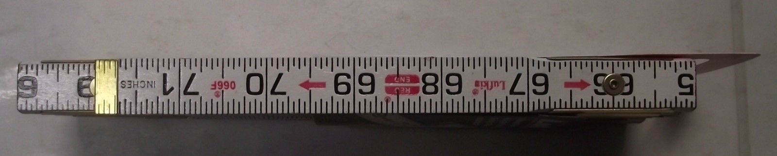 Lufkin 6' x 5/8" Flat Reading Folding Wood Rule Red End 066FN