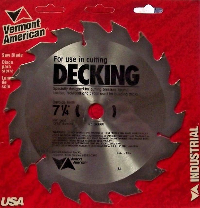 Vermont American 26880 7-1/4" x 18 Tooth Carbide Saw Blade