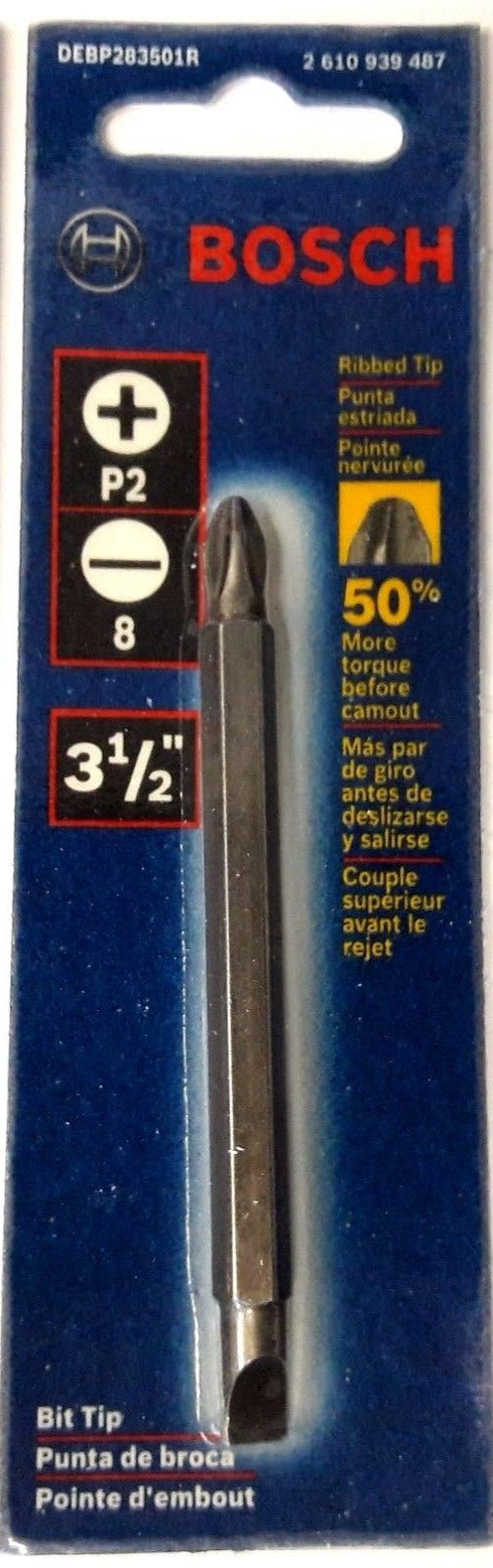 Bosch DEBP283501R 3-1/2" #2 Phillips & Slotted Double-Ended Insert Bit USA #11