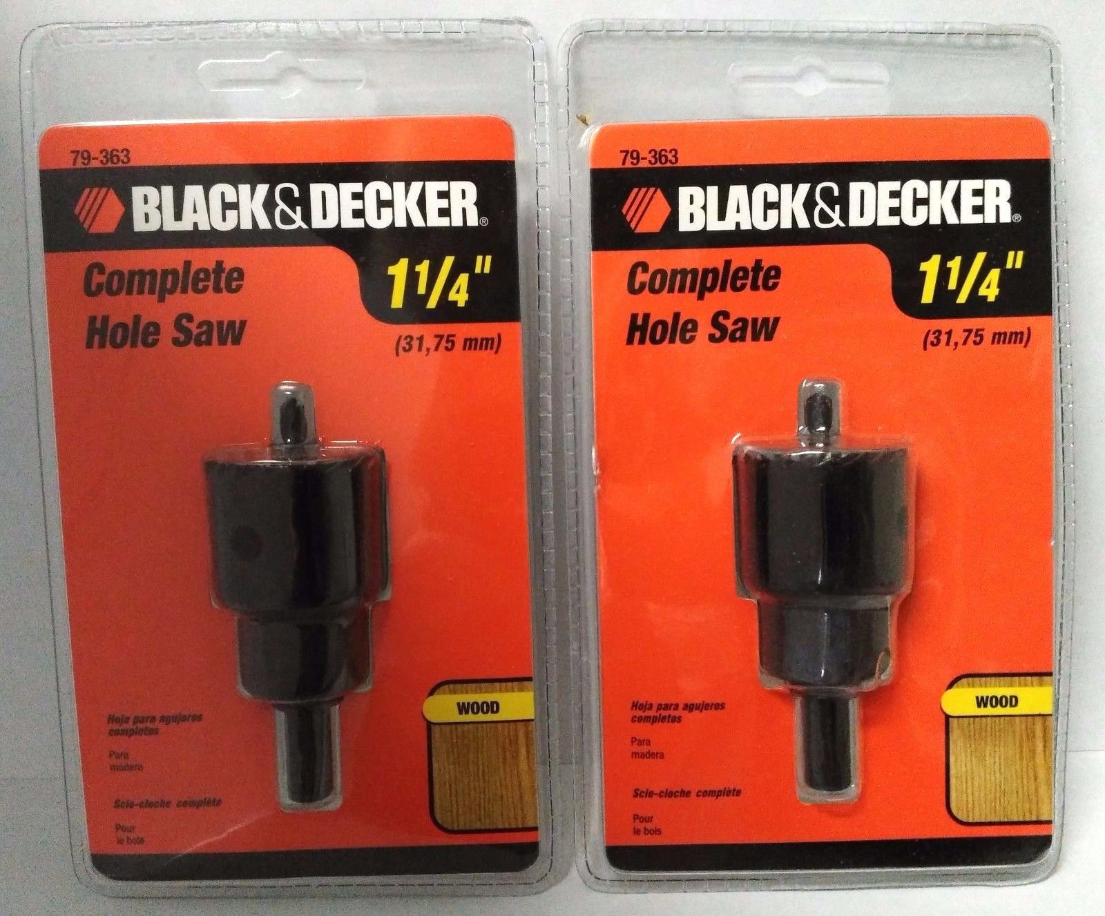 Black & Decker 79-363 1-1/4" Holesaw With Mandrel 2PKS