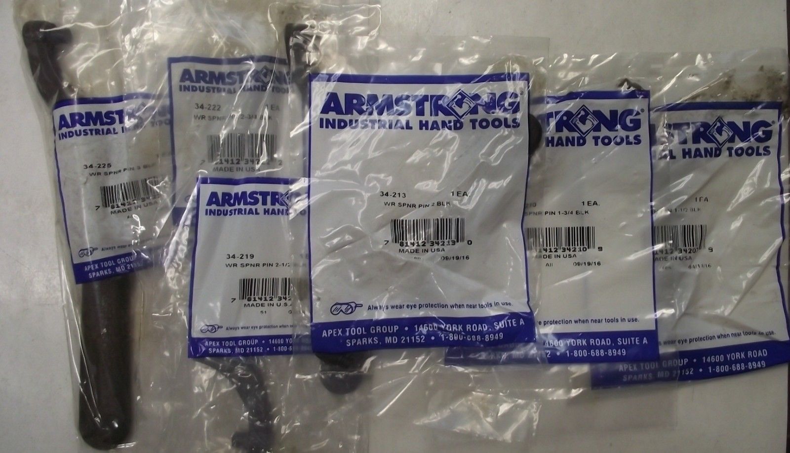 Armstrong P5-233 6pc Pin Spanner Wrench Set USA