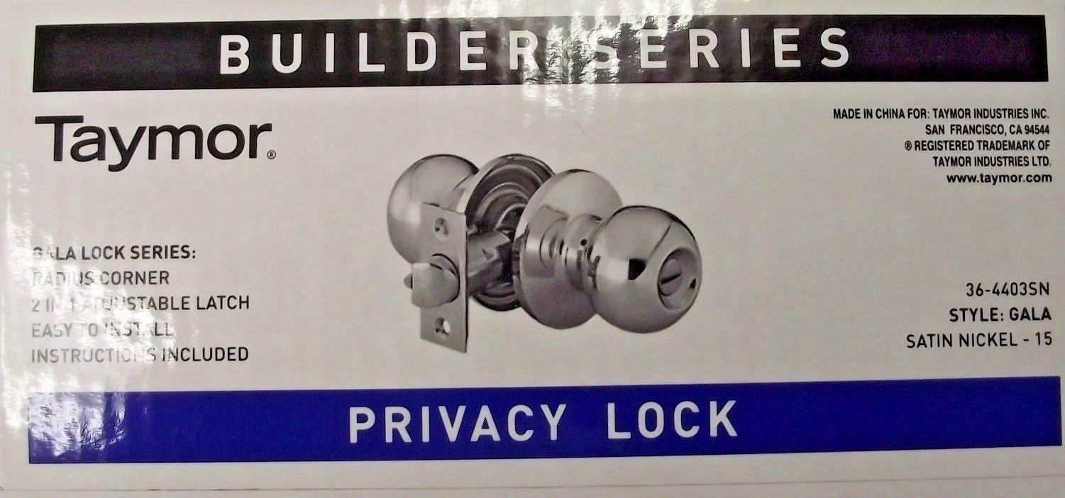 Taymor 36-4403SN Builder Series Satin Nickel Privacy Lock Door Handle