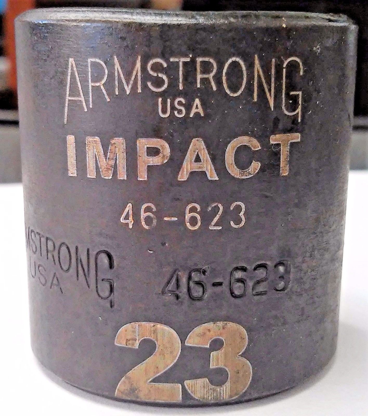 Armstrong 46-623 3/8" Drive 23mm 6 Point Impact Socket USA