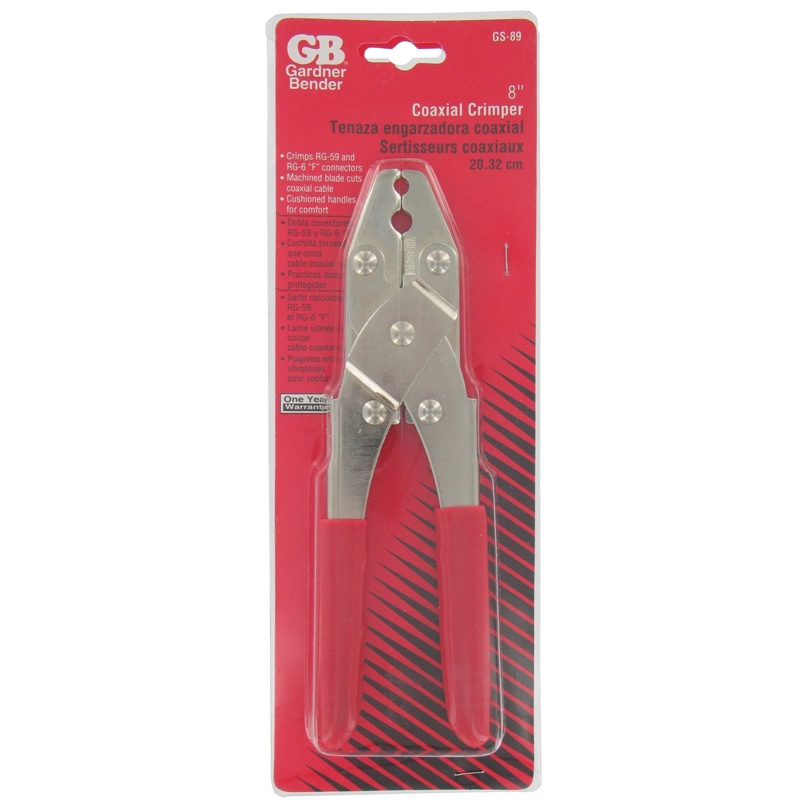Gardner Bender GS-89 8" Coaxial Cable Cutter & Crimper
