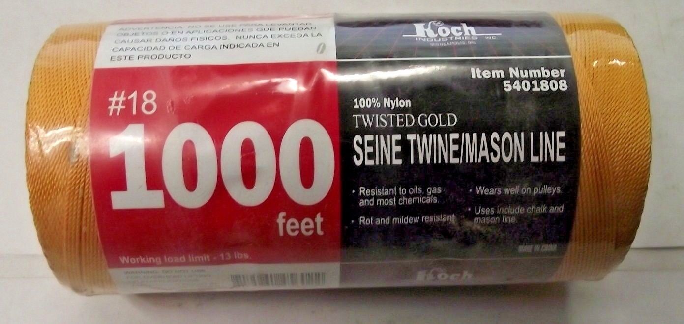 Koch Industries 5401808 Twisted Gold Mason Line #18 By 1000 Feet