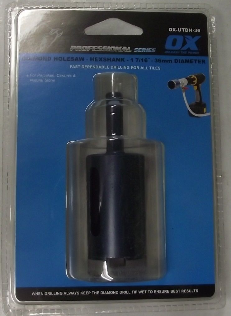 OX Tools OX-UTDH-36 1-7/16" Ultimate Wet Diamond Core Drill - Hex Shank