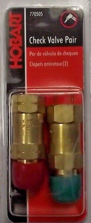 Hobart 770505 Check Valve Pair With "B" Fittings for Oxy and Acetylene