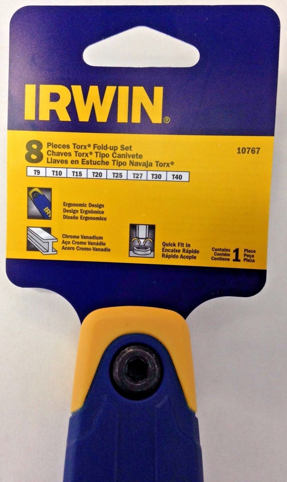 Irwin 10767 8 Piece Torx Fold-Up Set T9 - T40
