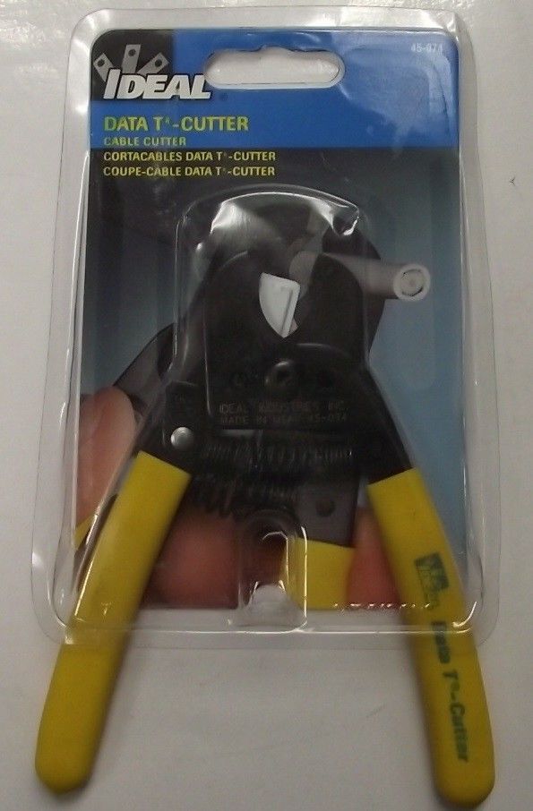 Ideal Model 45-074 Data T Cable Cutter Professional Wire Cutters USA