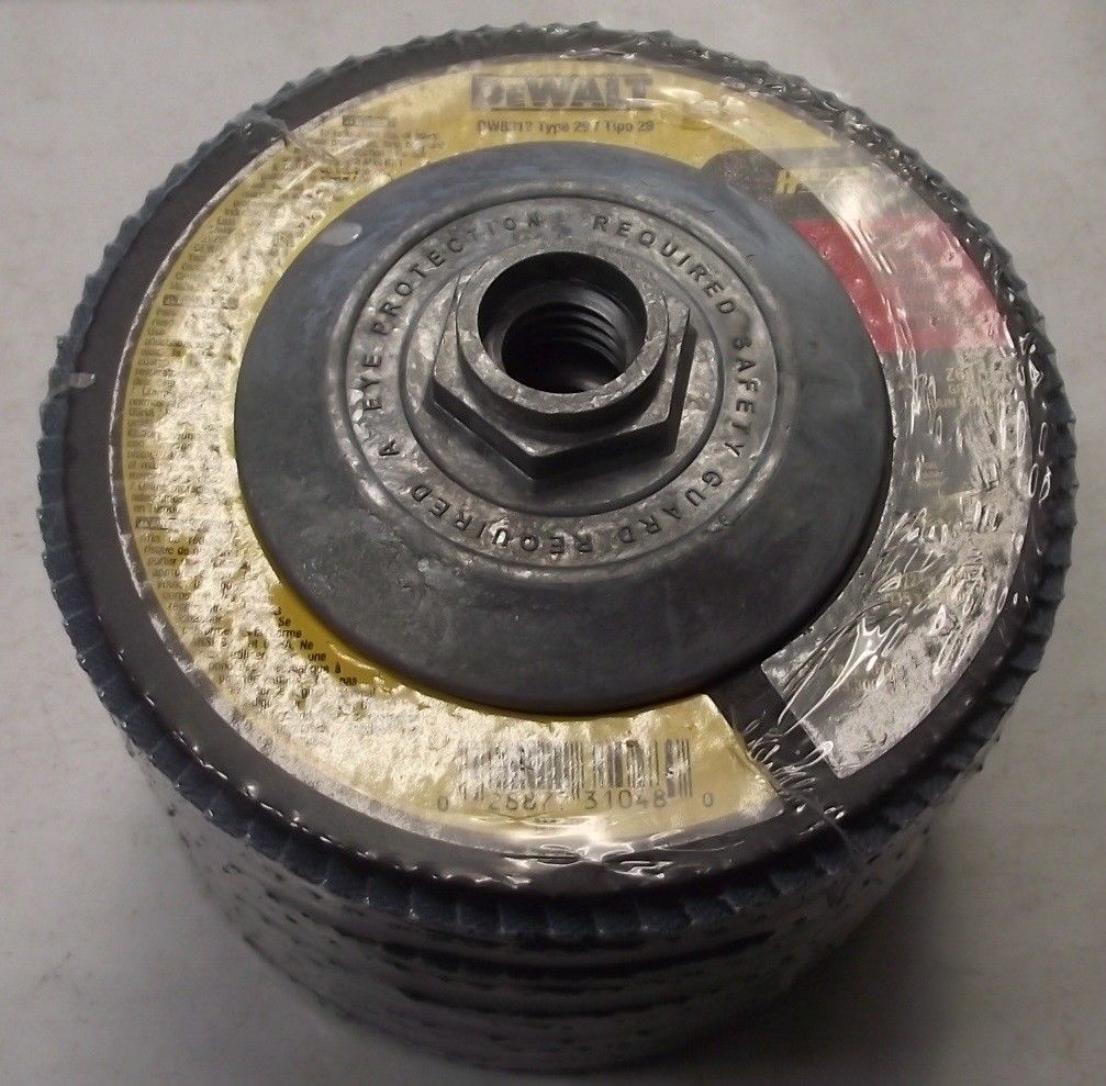 DeWalt DW8312 4-1/2" x 5/8"-11 60 Grit Zirconia HP Flap Discs 5pcs.