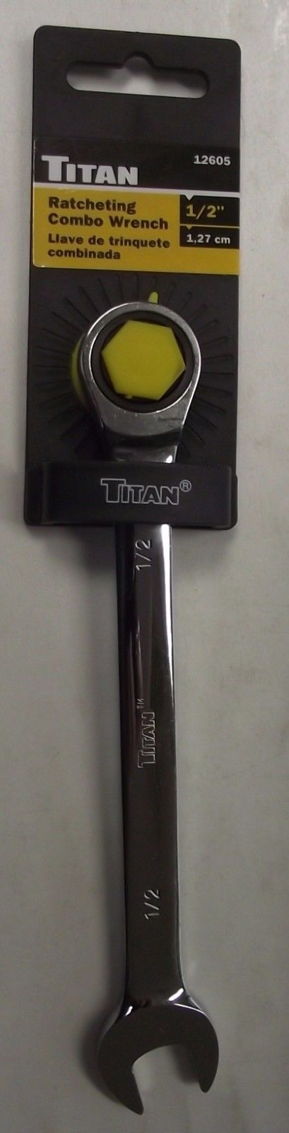 Titan 12605 1/2" Ratcheting Combo Wrench 72 Tooth