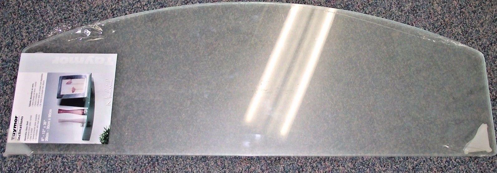 Taymor 52-C20908FG Decorative Glass Shelf 8" x 12" x 36" 8mm Thick Tempered