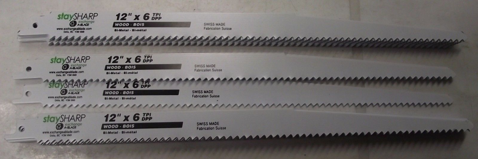 Exchange A-Blade 171150 12" x 6TPI Recip Saw Blades Bi-Metal  25pcs. Swiss