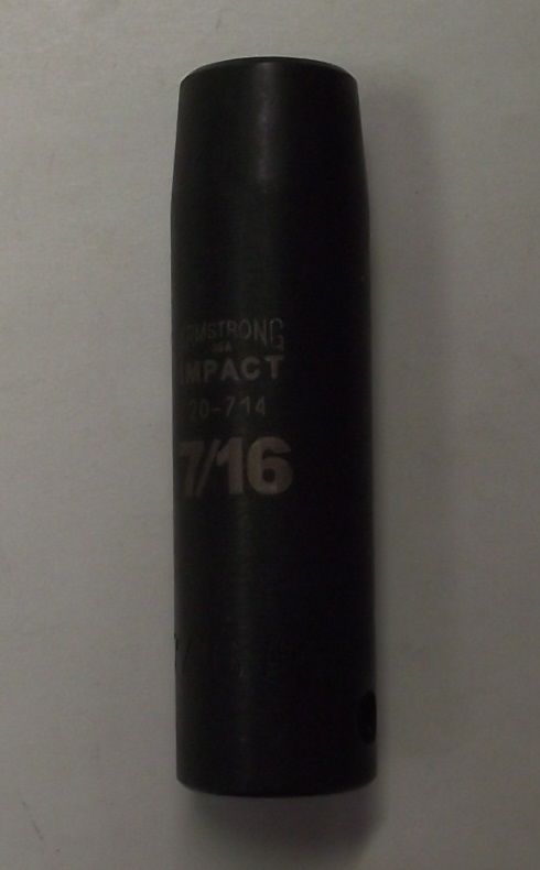 Armstrong 20-714 1/2" Drive 8 Point Deep Impact Socket 7/16" USA