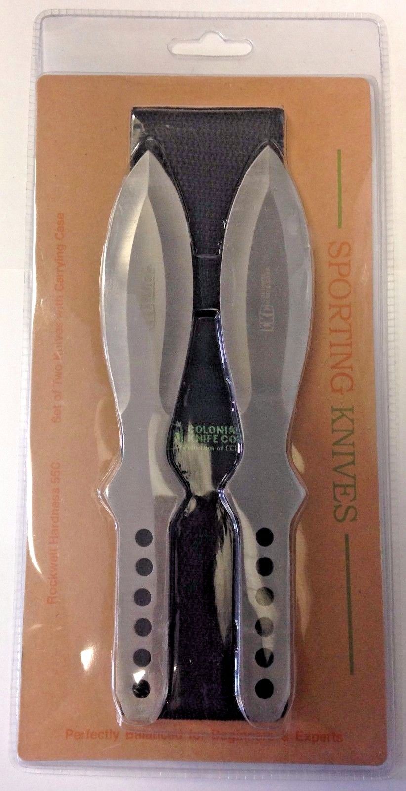 CKC 1081058 Colonial Knife Throwing Knives 1 Pair Silver Packaged