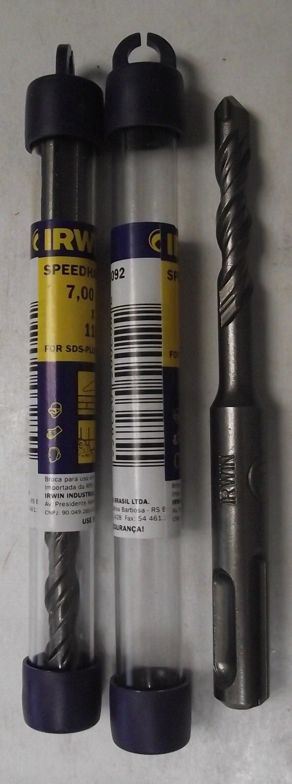Irwin 13092 7mm x 110mm SDS Plus Speedhammer Hammer Drill Bits 2pcs.