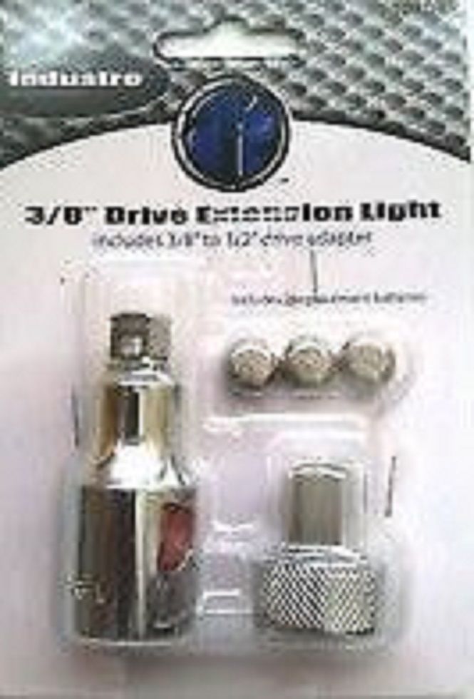 Industro 00404 3/8" Dr Socket Extension Light With 3/8" TO 1/2" Dr. Adapter