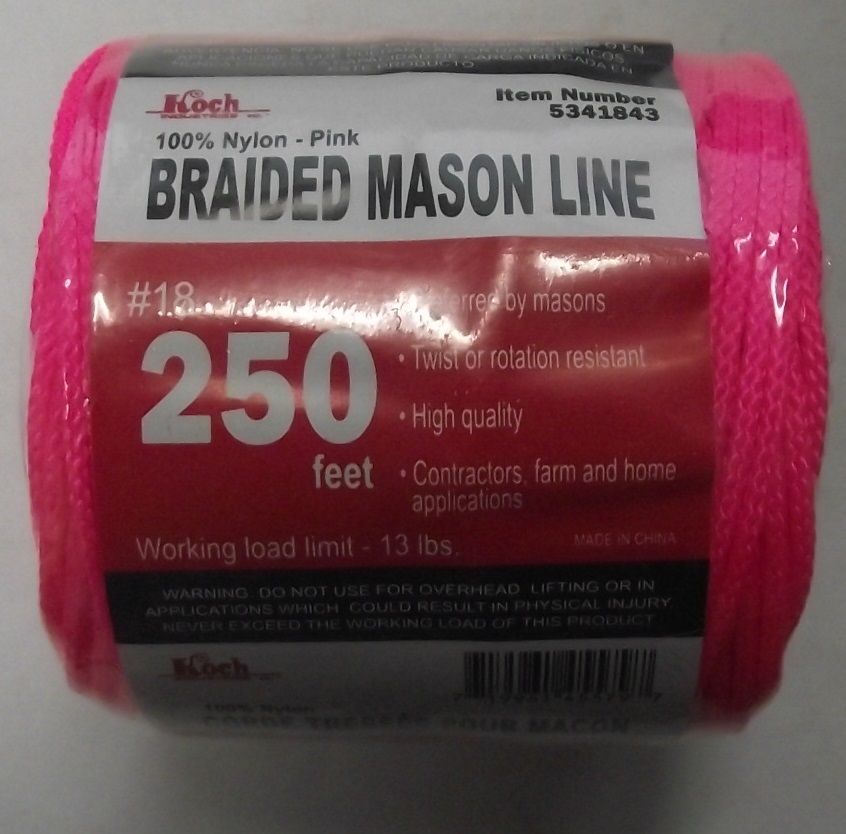 Koch Industries 5341843 Braided Mason Line #18 By 250 Feet