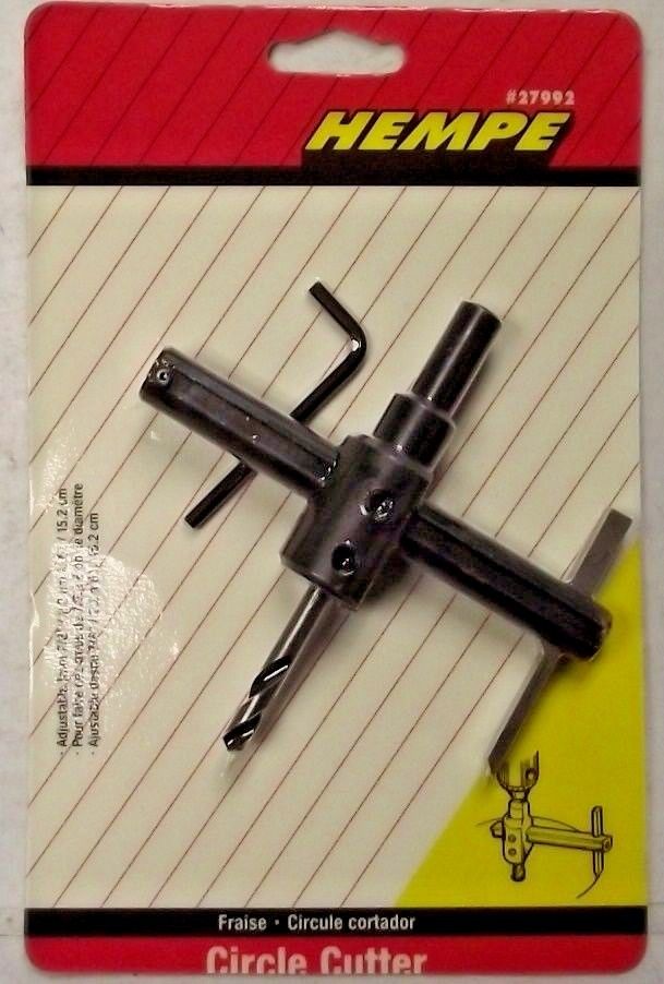 Hempe 27992 Circle Cutter 7/8" To 6" Holes