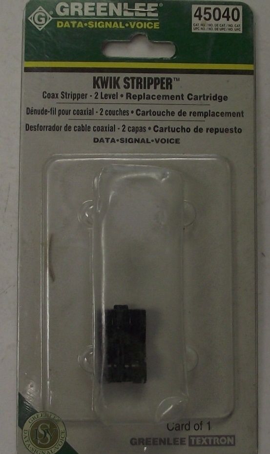 Greenlee 45040 KWIK Stripper Coax 2 Level Replacement Cartridge