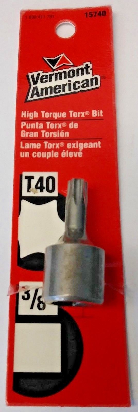 Vermont American 15740 3/8" T40 High Torque Torx Bit