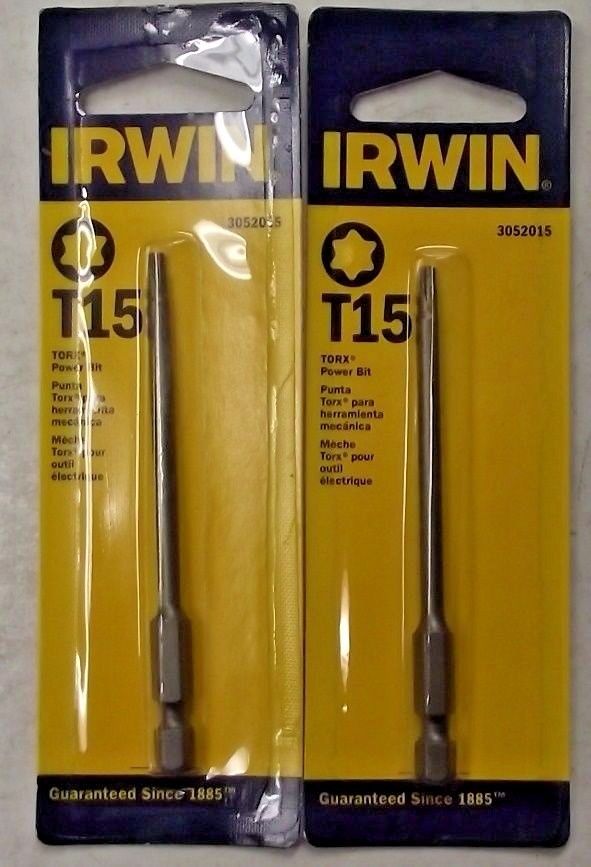 Irwin 3052015 T15 x 3-1/2" Torx Screwdriver Bit 2PKS