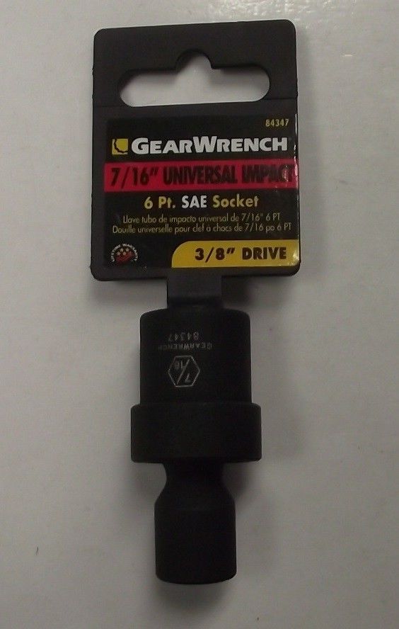 GearWrench 84347 Universal Impact Socket 3/8" Drive x 7/16" 6pt.