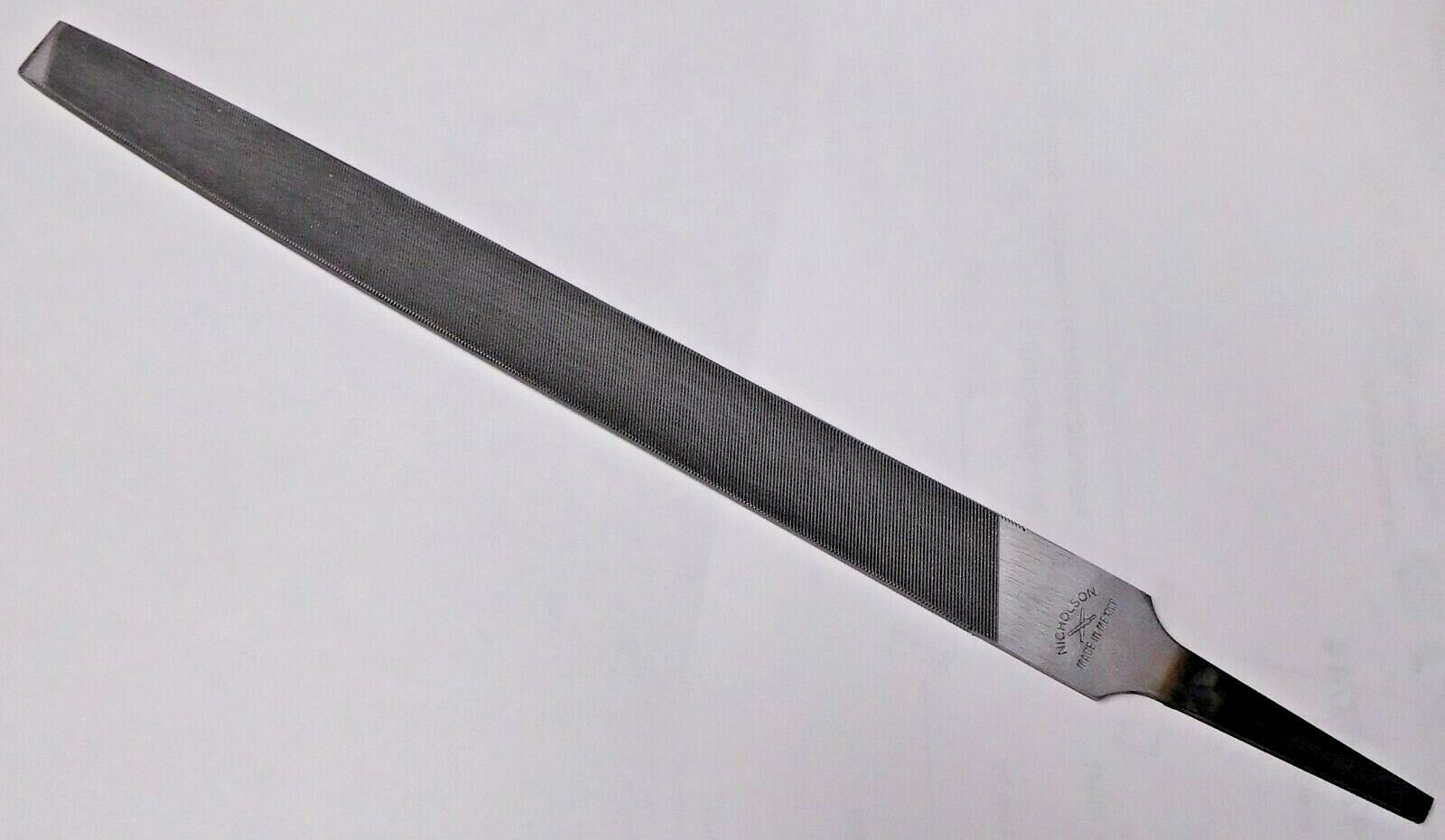 Nicholson 09389N 8" Mill Single Cut Bastard File With 2 Round Edges