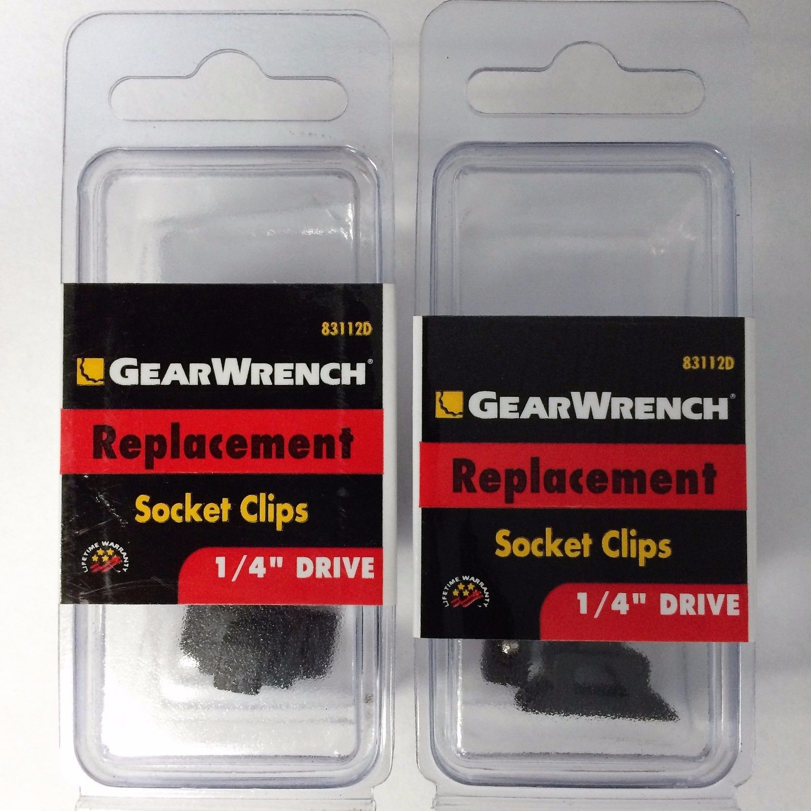 Gearwrench 83112D Replacement Socket Clips 1/4" Drive 2 Packs