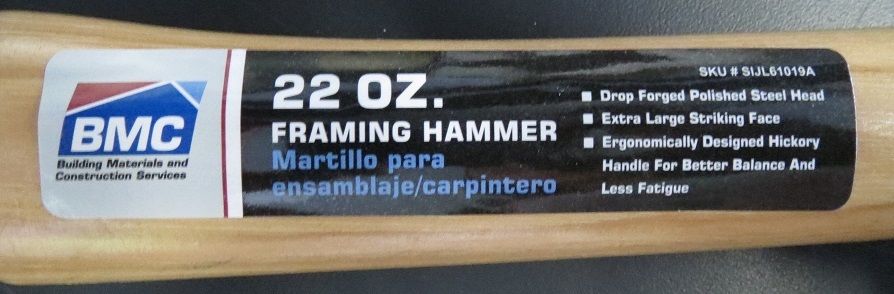 BMC 22oz. Contractor Grade Framing Hammer Waffle SIJL61019A