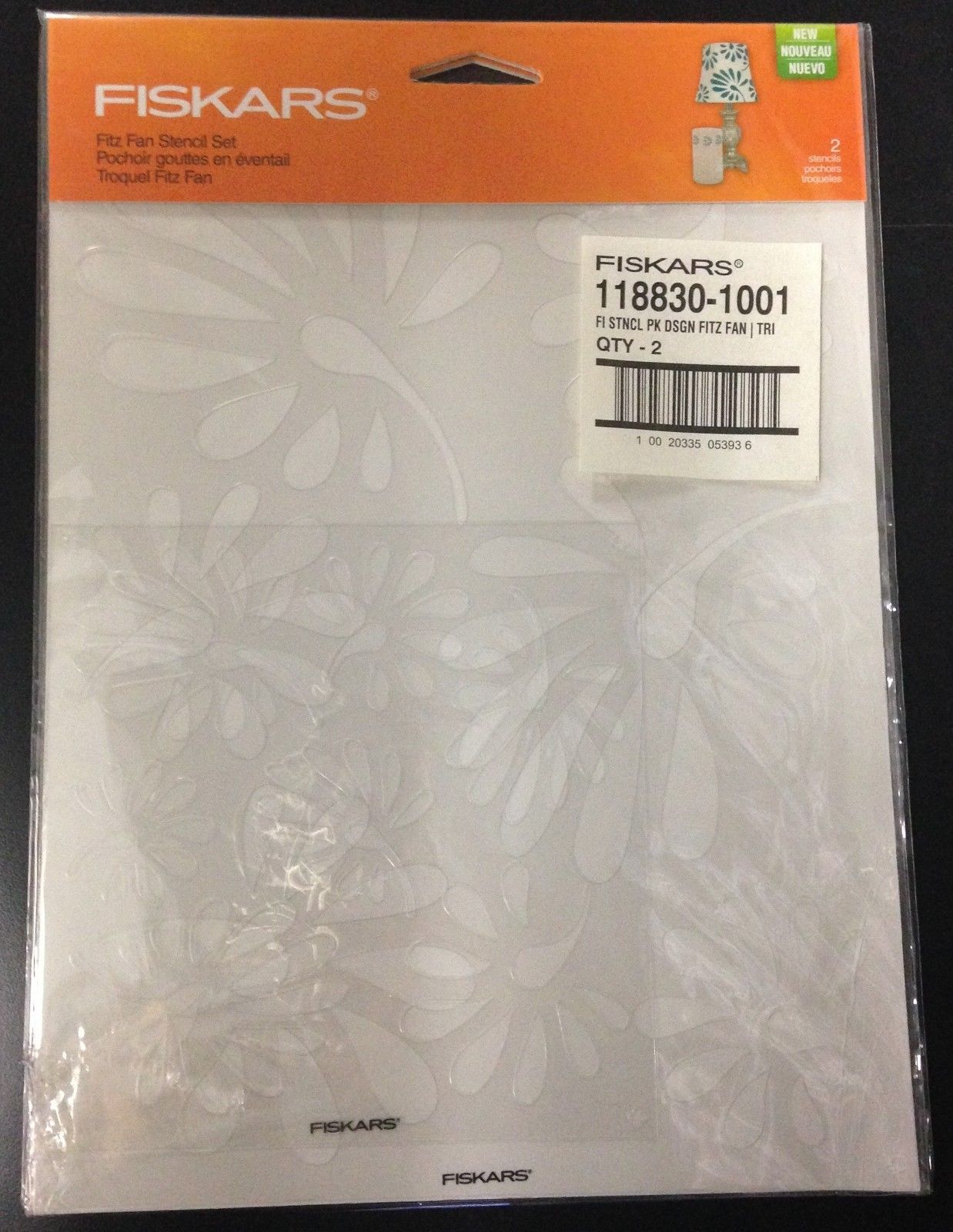 Fiskars 118830-1001 Fitz Fan Stencil Set 2 Packs