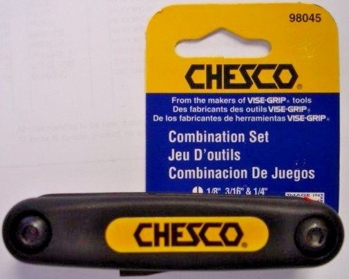 Chesco 98045 5pc Fold-Up Combo Screwdriver Set USA