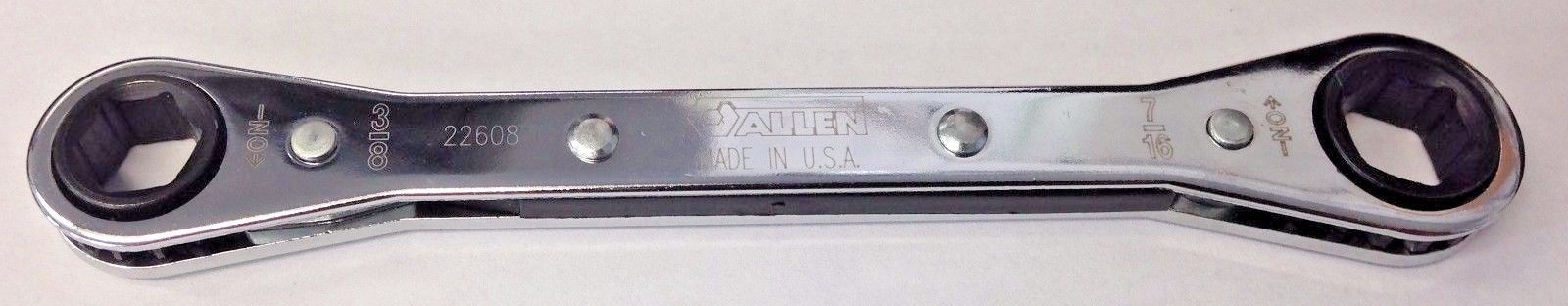 Allen 22608 3/8" x 7/16" Ratcheting Box End Wrench 6 Point USA