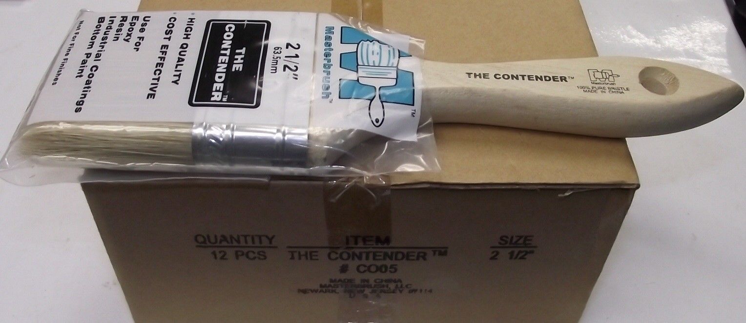 Masterbrush CO05 The Contender Paint Brush 2-1/2" Double Thick 12pcs.