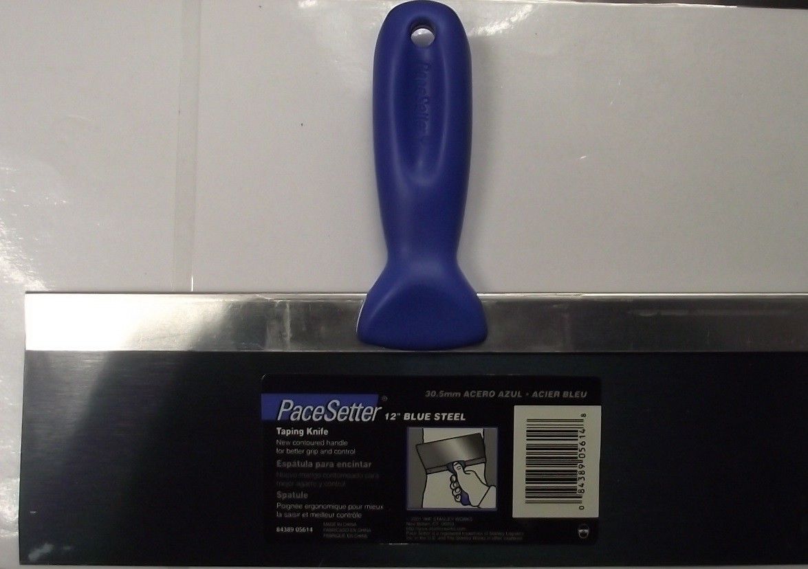 Pacesetter 05614 12" Blue Steel Taping Knife Contoured Handle