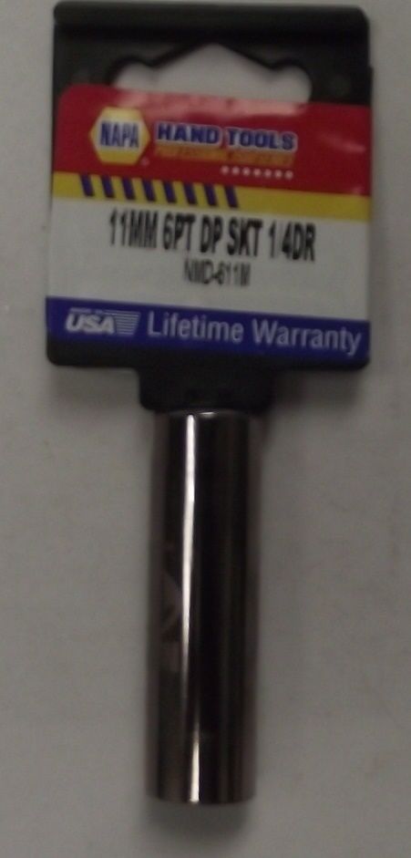 Napa NMD-611M 1/4" Drive 11mm 6pt Deep Socket USA