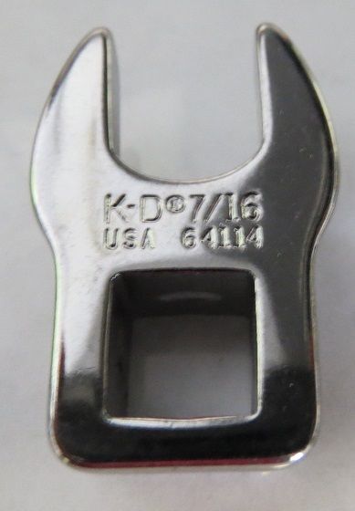 KD Tools 64114 7/16" Crowfoot Non-Ratcheting Wrench USA