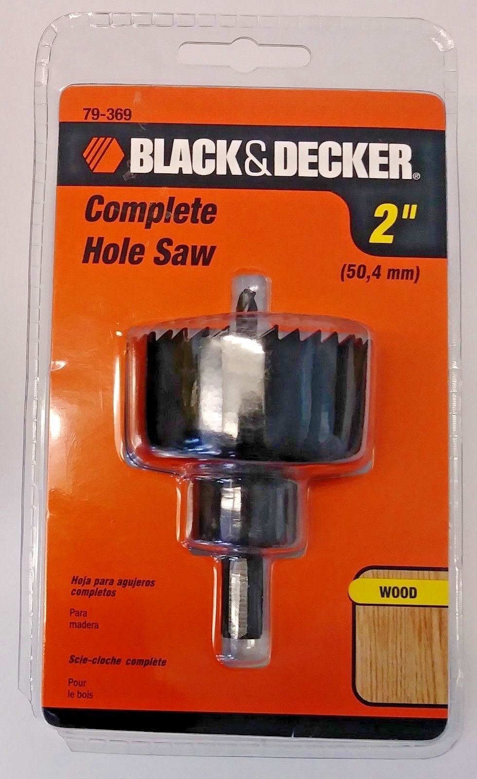 Black & Decker 79-369 2" Complete Wood Hole Saw With Mandrel
