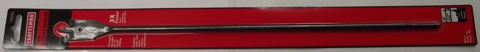 Craftsman 66252 7/8" x 16" Wood Boring Self Feed Spade Bit