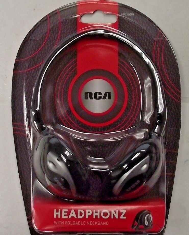 RCA HP245DRV Foldable Stereo Neckband Headphones Headset
