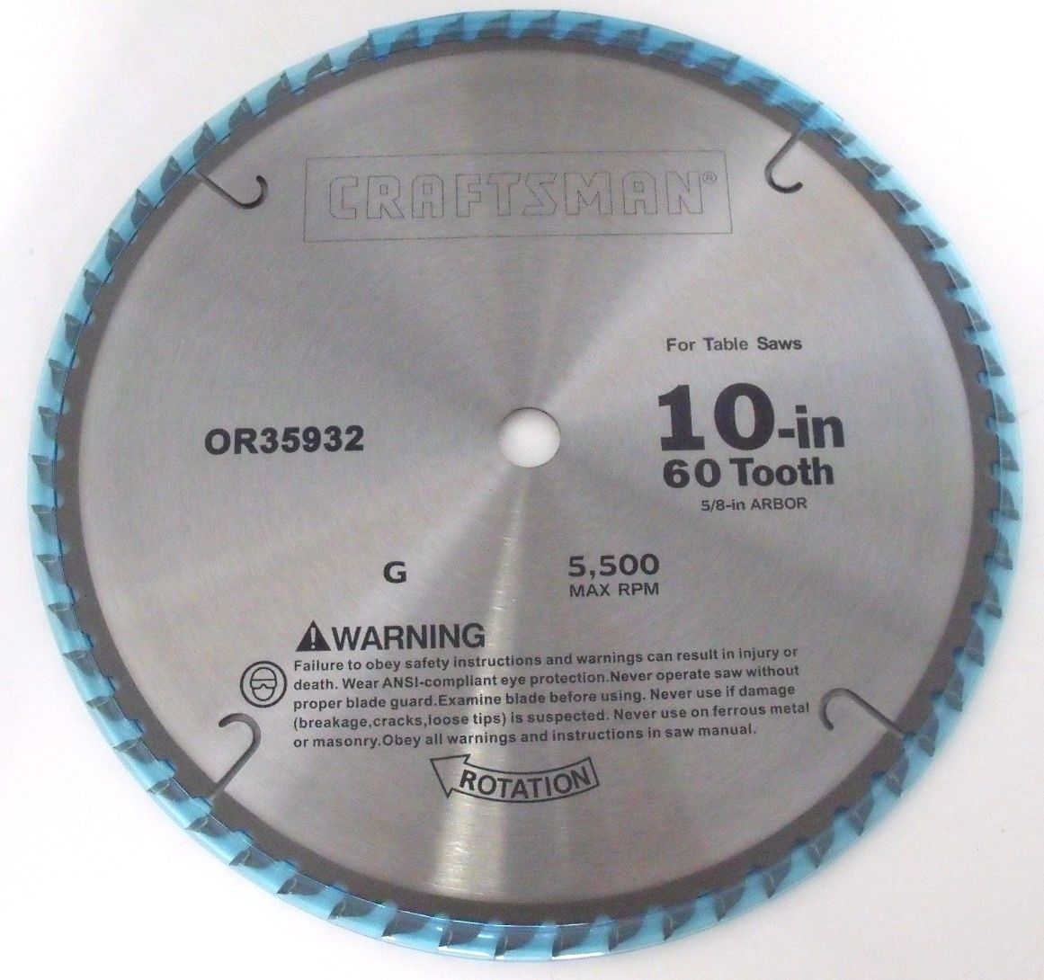 Craftsman 35976 10 x 60T & 10 x 18 T Carbide Saw Blade 2 Blades