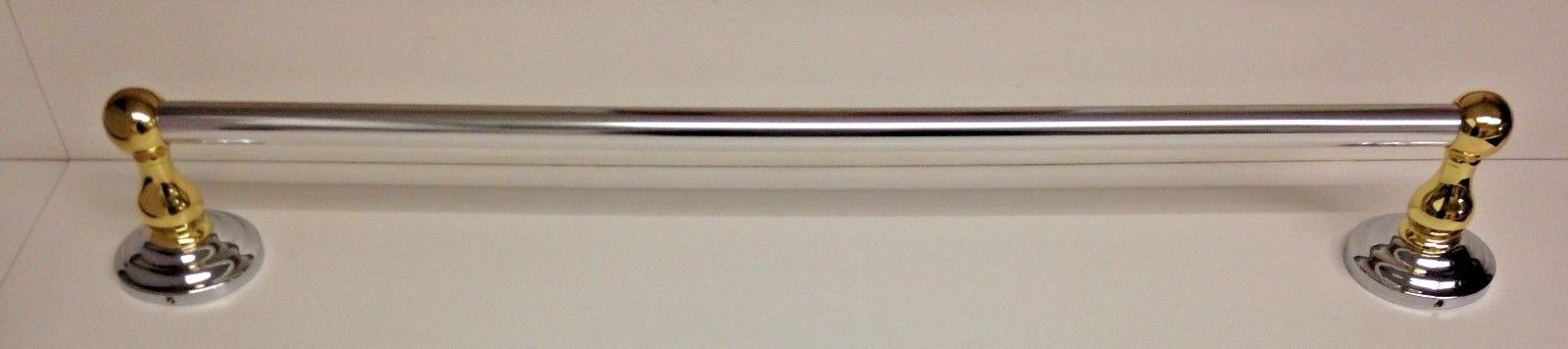 Taymor 04-CB6224 Brentwood 24" x 3/4" Towel Bar (Polished Chrome & Brass Color)