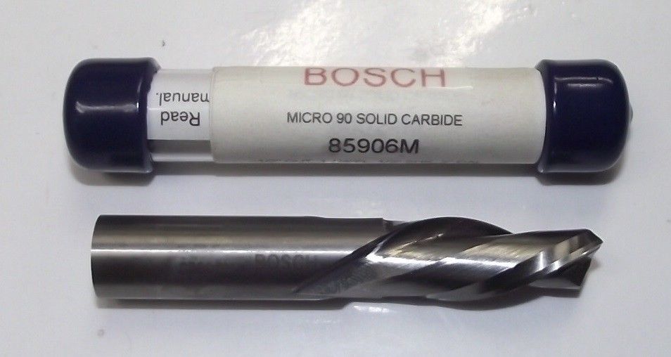 BOSCH 85906M Solid Carbide 1/2" Down Spiral Router Bit 1/2" Shank USA